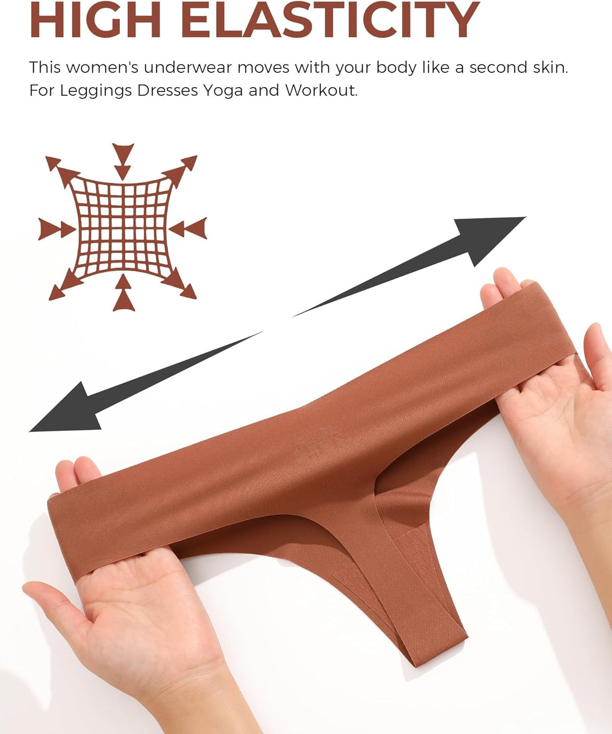 Seamless V-Waist Thongs for Women