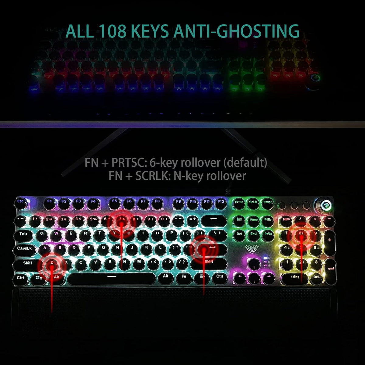 Retro Mechanical Gaming Keyboard