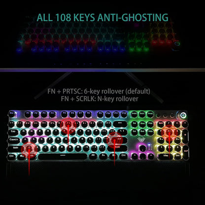 Retro Mechanical Gaming Keyboard