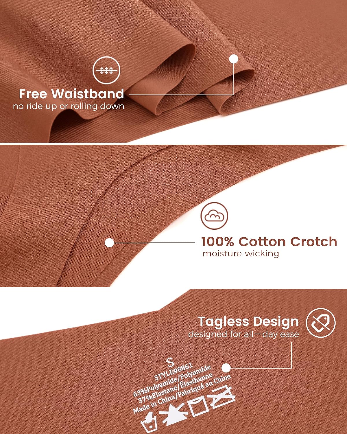 Seamless V-Waist Thongs for Women